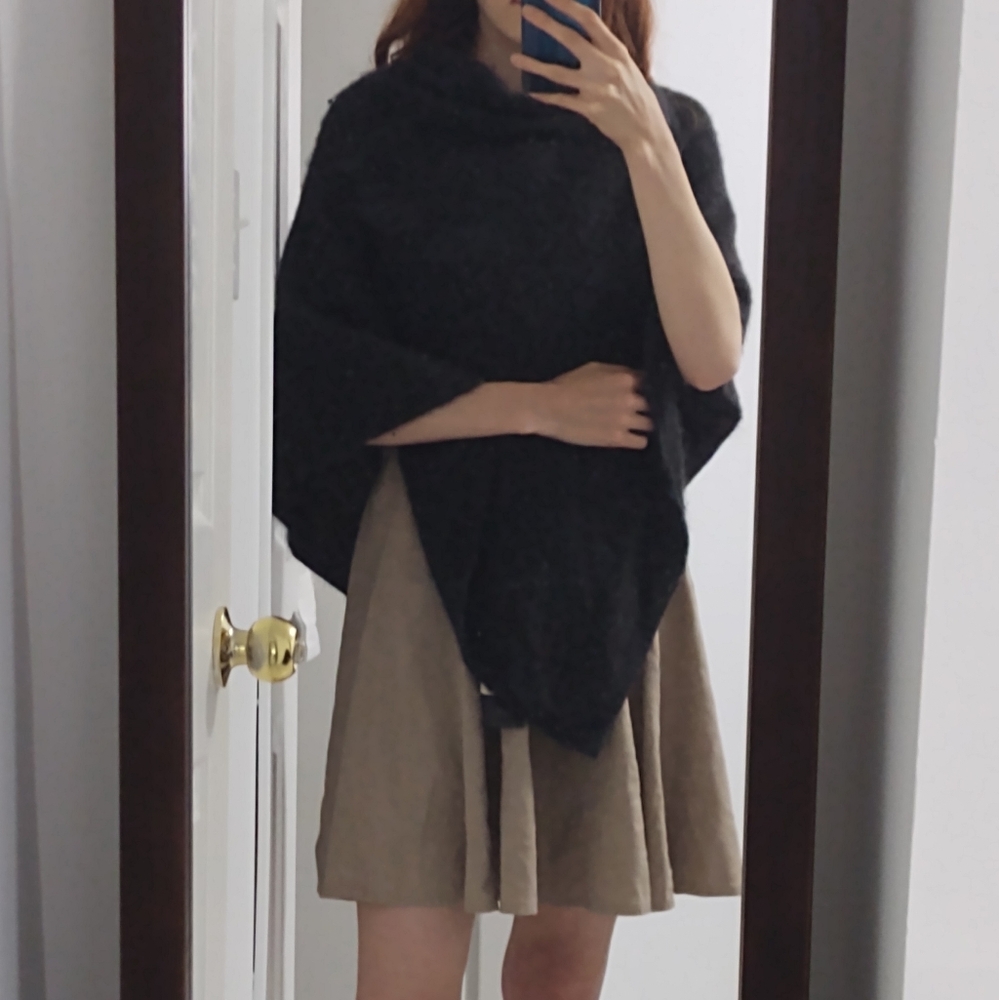 Cashmere poncho - so soft and cozy!